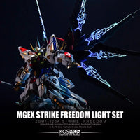 MGEX Strike Freedom Gundam with KOSMOS LED Wings of Light activated