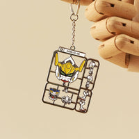 Durable Gundam ν Gundam Metal Keychain in Handcrafted Packaging
