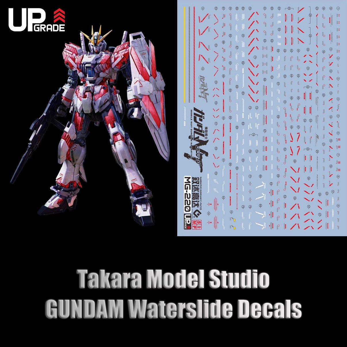 MG 1/100 Narrative Gundam C-Packs HD fluorescent waterslide decals for Gunpla customization | Takara Model Studio