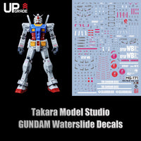 MG RX-78-2 Gundam Ver.3.0 model with HD fluorescent waterslide decals applied