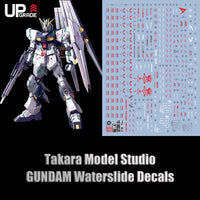 MG 1/100 RX-93 v Gundam Ver.KA HD Fluorescent Waterslide Decals sheet close-up