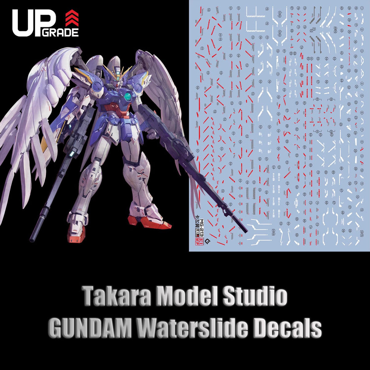 MG 1/100 Wing Gundam Zero EW Ver.KA HD Fluorescent Waterslide Decals - Takara Model Studio