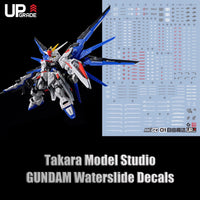 MGSD Freedom Gundam HD Fluorescent Waterslide Decals | Custom Gunpla Water Transfer Decals by Takara