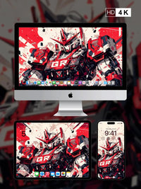 Gundam Unicorn Trans-Am Mode Desktop Background 3840x2160