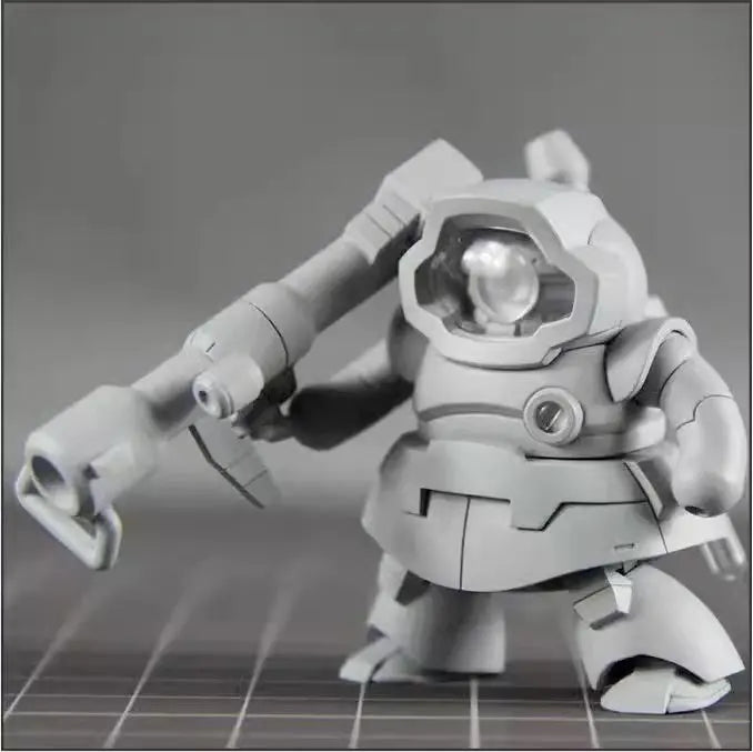 Magnetic Q Dom Gundam Set displayed as modern desk decor with customizable parts