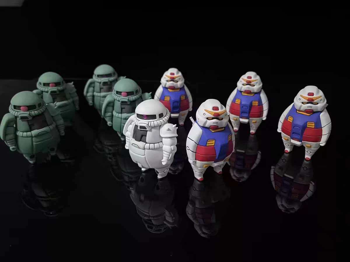 Fat Chibi RX-78 &amp; Zaku II Gundam GK Kit: The Quirky Collectible Every Hobbyist Craves
