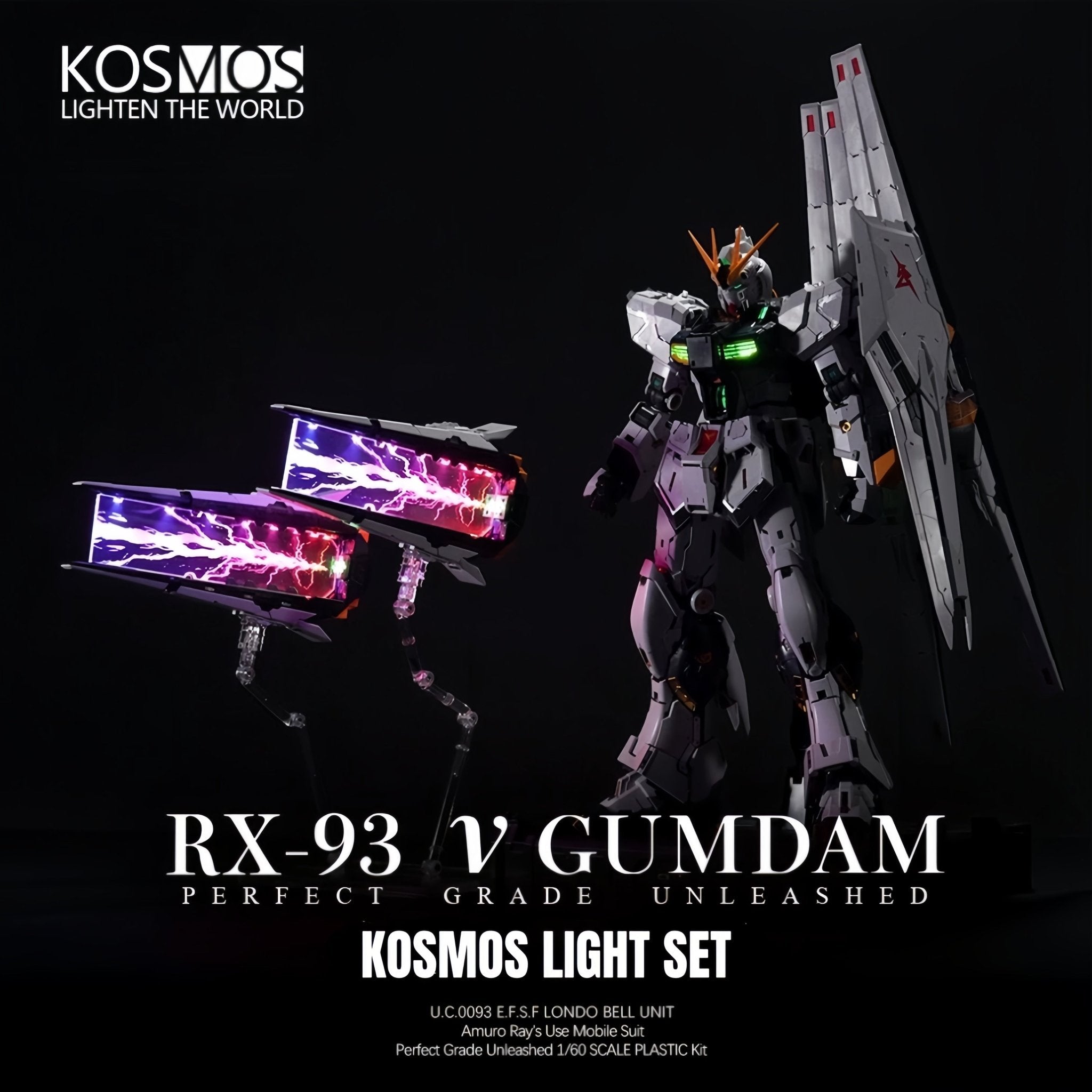 KOSMOS PGU NU GUNDAM LED Light Kit Review: 4-Channel RGB, APP