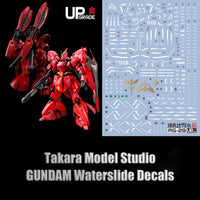 RG 1/144 MSN-04FF Sazabi (Limitado de Fukuoka) Pegatinas de transferencia fluorescentes HD para agua 
