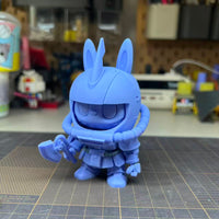 Labubu × ZAKU GK with minor layer lines – sanding required before custom coloring
