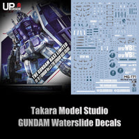 Takara fluorescent water decals sheet for MG RX-78-2 Ver.3.0 in packaging