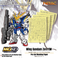 MGSD Wing Gundam Zero EW Pre - Cut Masking Paper & Etchings - Takara Model Studio