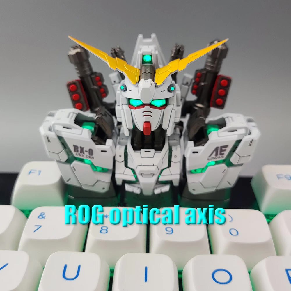 RX-0 Full Armor Unicorn keycap packaging, limited edition collectible for Gundam fans and enthusiasts