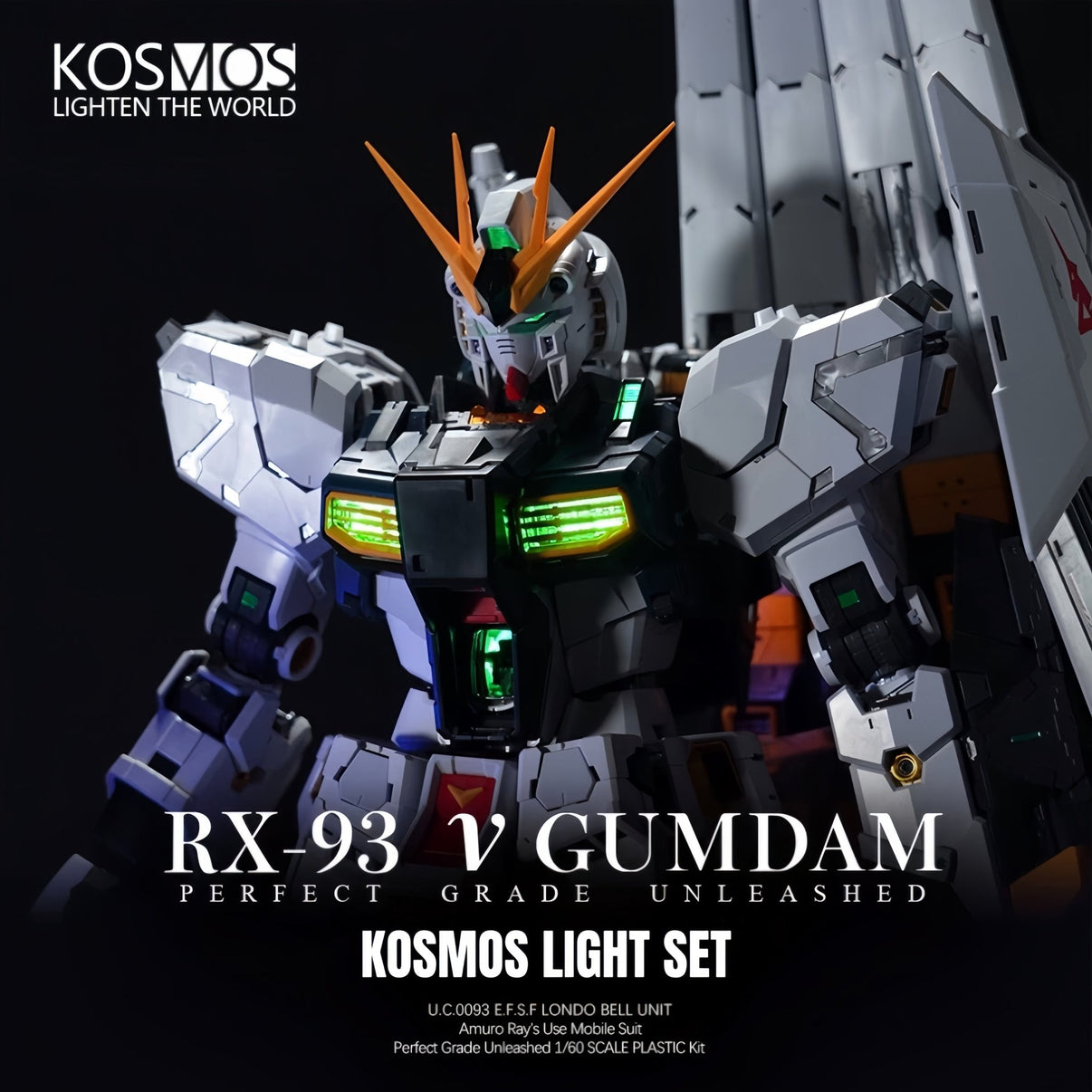 【Pre - Order】KOSMOS PGU Nu Gundam LED Light Kit | 4 - Channel RGB Smart Lighting - Takara Model Studio