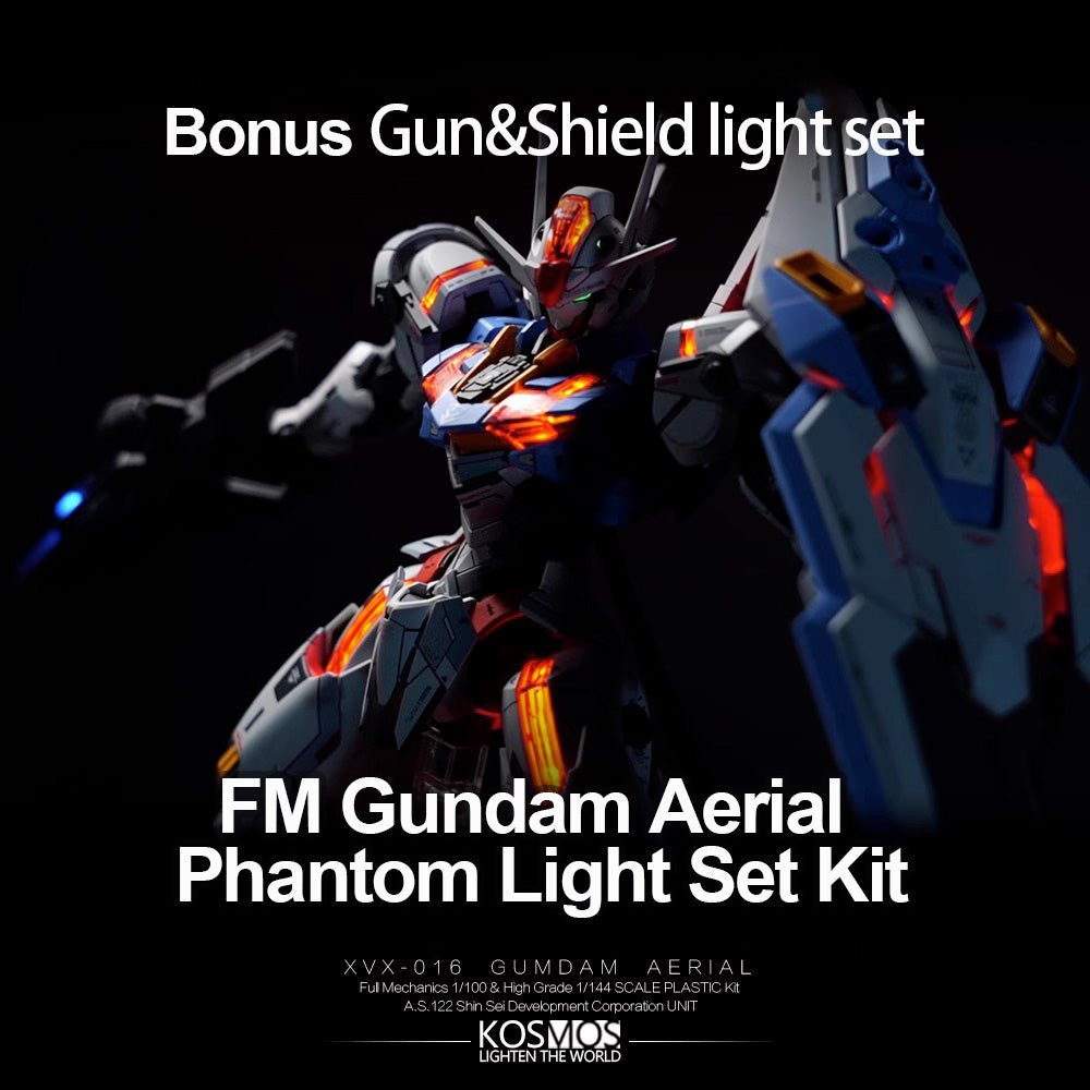 【Pre-order】KOSMOS FM 1/100 Gundam Aerial Phantom Light Set Kit - Takara Model Studio